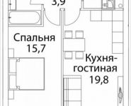 2-комнатная квартира площадью 48.4 кв.м, улица Николая Химушина, 9к2 | цена 16 126 396 руб. | www.metrprice.ru