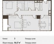 3-комнатная квартира площадью 86 кв.м, Новодмитровская ул., 5А | цена 14 959 310 руб. | www.metrprice.ru