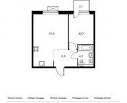 1-комнатная квартира площадью 42.1 кв.м,  | цена 4 117 380 руб. | www.metrprice.ru