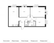 3-комнатная квартира площадью 78.8 кв.м, Георгиевский пр-кт, 33к3 | цена 11 394 480 руб. | www.metrprice.ru