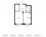 1-комнатная квартира площадью 37.49 кв.м,  | цена 5 061 150 руб. | www.metrprice.ru
