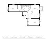 3-комнатная квартира площадью 93.8 кв.м, Поляны ул, 5Ак2 | цена 12 165 860 руб. | www.metrprice.ru