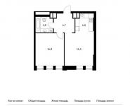 2-комнатная квартира площадью 47.4 кв.м,  | цена 12 357 180 руб. | www.metrprice.ru