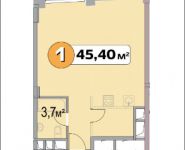1-комнатная квартира площадью 45 кв.м, Нахимовский просп., 21 | цена 5 295 215 руб. | www.metrprice.ru
