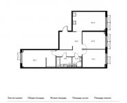 3-комнатная квартира площадью 111.7 кв.м, Поляны ул, 5Ак2 | цена 14 967 800 руб. | www.metrprice.ru
