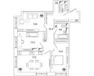 3-комнатная квартира площадью 77.47 кв.м, Рязанский проспект, д.влд 2 | цена 11 439 065 руб. | www.metrprice.ru