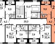 2-комнатная квартира площадью 57.9 кв.м,  | цена 6 082 400 руб. | www.metrprice.ru