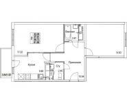 2-комнатная квартира площадью 59.73 кв.м, 2-я Муравская | цена 7 375 460 руб. | www.metrprice.ru