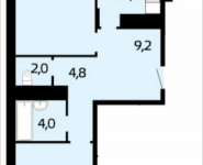 2-комнатная квартира площадью 63.2 кв.м, Триумфальная, 10 | цена 5 074 960 руб. | www.metrprice.ru