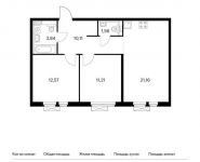 2-комнатная квартира площадью 60.45 кв.м, Складочная ул, 6к1 | цена 12 410 385 руб. | www.metrprice.ru