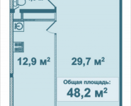 1-комнатная квартира площадью 48.2 кв.м, Парусная, 6 | цена 4 563 013 руб. | www.metrprice.ru