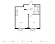 1-комнатная квартира площадью 40.3 кв.м, Поляны ул. | цена 5 851 560 руб. | www.metrprice.ru