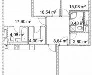 3-комнатная квартира площадью 109.99 кв.м, Лазоревый пр., 3 | цена 26 281 230 руб. | www.metrprice.ru