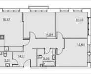 3-комнатная квартира площадью 85 кв.м,  | цена 7 876 100 руб. | www.metrprice.ru