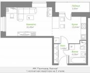 1-комнатная квартира площадью 36.64 кв.м, Володарское шоссе, 20 | цена 2 982 642 руб. | www.metrprice.ru