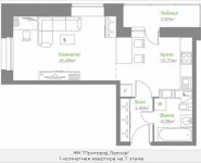 1-комнатная квартира площадью 36.23 кв.м, Володарское шоссе, 20 | цена 2 971 512 руб. | www.metrprice.ru