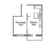 1-комнатная квартира площадью 39.2 кв.м,  | цена 2 777 241 руб. | www.metrprice.ru