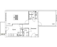 2-комнатная квартира площадью 59.54 кв.м, 2-я Муравская | цена 7 351 999 руб. | www.metrprice.ru