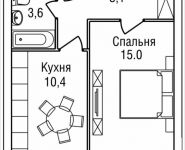 1-комнатная квартира площадью 38 кв.м, 3-й Силикатный проезд, вл. 4, корп. 2 | цена 7 329 375 руб. | www.metrprice.ru