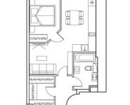 2-комнатная квартира площадью 43.6 кв.м в Лофт-проект "Kleinhouse", Красносельская Нижн. улица, д.35 | цена 11 012 974 руб. | www.metrprice.ru