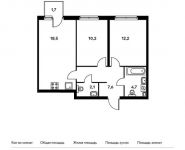 2-комнатная квартира площадью 55.8 кв.м, Красноказарменная ул, 14Ак4 | цена 13 615 200 руб. | www.metrprice.ru