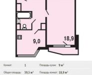 1-комнатная квартира площадью 39.5 кв.м, Липчанского ул, 6 | цена 4 646 500 руб. | www.metrprice.ru