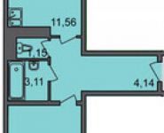1-комнатная квартира площадью 39.6 кв.м в ЖК "1 Дом", Лацкова ул., 1 | цена 3 200 000 руб. | www.metrprice.ru