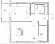 1-комнатная квартира площадью 43.13 кв.м, Лазоревый пр., 3 | цена 9 685 057 руб. | www.metrprice.ru