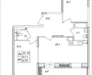 2-комнатная квартира площадью 67.8 кв.м, Дружбы, 43 | цена 5 763 000 руб. | www.metrprice.ru