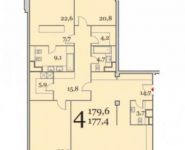 4-комнатная квартира площадью 179.6 кв.м, Льва Толстого ул., 23/7КБ | цена 116 740 000 руб. | www.metrprice.ru