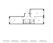 2-комнатная квартира площадью 64.8 кв.м, Ясеневая ул, 12к1 | цена 11 864 880 руб. | www.metrprice.ru