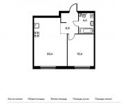 1-комнатная квартира площадью 44.9 кв.м, Красноказарменная ул, 14Ак4 | цена 11 804 210 руб. | www.metrprice.ru