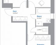 2-комнатная квартира площадью 55.49 кв.м, Новорязанское шоссе, 12, корп.12 | цена 4 086 893 руб. | www.metrprice.ru