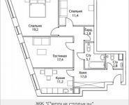 3-комнатная квартира площадью 88 кв.м, Шелепихинская набережная, влд 34, корп.5 | цена 21 728 984 руб. | www.metrprice.ru