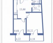 1-комнатная квартира площадью 64.5 кв.м, Кудрявцева, 15 | цена 7 151 063 руб. | www.metrprice.ru
