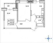 2-комнатная квартира площадью 49 кв.м, Горная, 8 | цена 4 187 050 руб. | www.metrprice.ru
