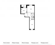 2-комнатная квартира площадью 60.2 кв.м,  | цена 6 856 780 руб. | www.metrprice.ru