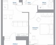 1-комнатная квартира площадью 37.04 кв.м, Новорязанское шоссе, 9, корп.9 | цена 3 162 290 руб. | www.metrprice.ru