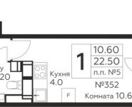 1-комнатная квартира площадью 22.5 кв.м, Косинское шоссе, вл3с1 | цена 2 002 500 руб. | www.metrprice.ru