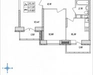 2-комнатная квартира площадью 49.8 кв.м, Горная, 7 | цена 3 610 500 руб. | www.metrprice.ru