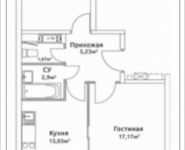 2-комнатная квартира площадью 57.93 кв.м, Родниковая, корп.4 | цена 5 737 966 руб. | www.metrprice.ru