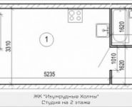 1-комнатная квартира площадью 26.1 кв.м, Космонавтов б-р | цена 2 753 226 руб. | www.metrprice.ru