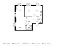 3-комнатная квартира площадью 82.5 кв.м,  | цена 9 759 750 руб. | www.metrprice.ru