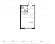 1-комнатная квартира площадью 21.8 кв.м, Ясеневая ул, 12к3 | цена 5 247 260 руб. | www.metrprice.ru