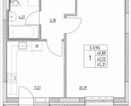 1-комнатная квартира площадью 42.22 кв.м, Лазоревый пр., 3 | цена 9 083 548 руб. | www.metrprice.ru