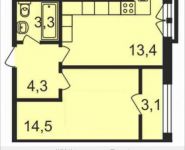 1-комнатная квартира площадью 38 кв.м, Ивановская, 3Г | цена 3 474 000 руб. | www.metrprice.ru