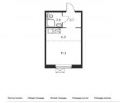 1-комнатная квартира площадью 23.4 кв.м, Люблинская ул, 72 | цена 4 226 040 руб. | www.metrprice.ru