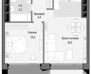 1-комнатная квартира площадью 53.09 кв.м, 1-я Ямская, 8 | цена 13 360 000 руб. | www.metrprice.ru