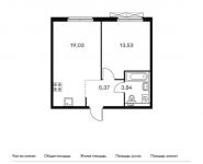 1-комнатная квартира площадью 41.77 кв.м, Складочная ул, 6 | цена 7 338 989 руб. | www.metrprice.ru