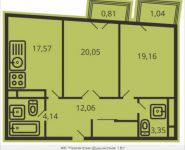 2-комнатная квартира площадью 78.2 кв.м, Душинская ул., 16 | цена 12 634 798 руб. | www.metrprice.ru